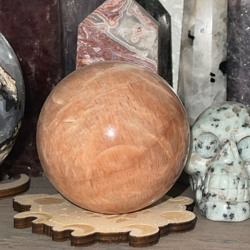 Peach Moonstone sphere